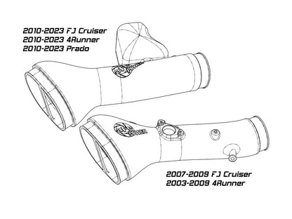 aFe Momentum GT Red Edition Cold Air Intake System w/ Pro DRY S Filt Toyota FJ Cruiser 07-23 V6-4.0L