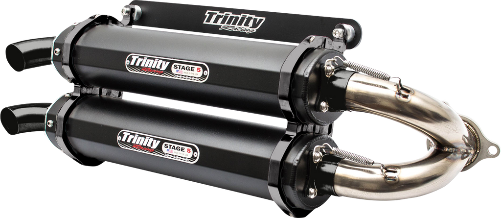 TRINITY RACING Stage 5 Slip-On Mufflers - Cerakote? Black TR-4173S-C2