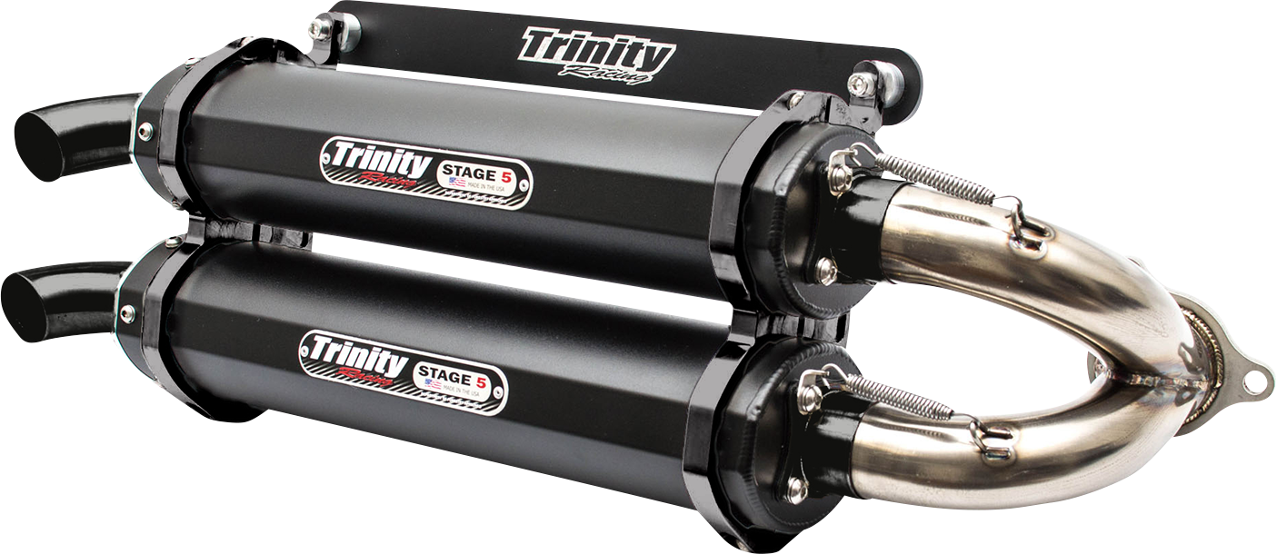 TRINITY RACING Stage 5 Slip-On Mufflers - Cerakote? Black TR-4173S-C2