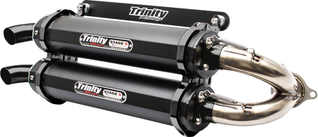 TRINITY RACING Stage 5 Slip-On Mufflers - Cerakote? Black TR-4173S-C2