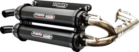TRINITY RACING Stage 5 Dual Exhaust - Cerakote Black TR-4174D-C2