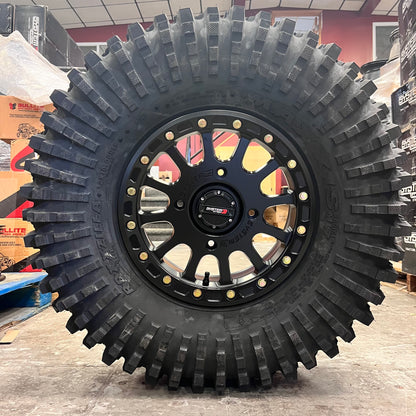 System 3 SB5 Beadlock Wheels on Maxxis Roxxzilla Tires – UTV Wheel & Tire Kit
