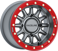 Alpha Wheel 4/156 Gunmetal/Red 15x7 (+10mm)