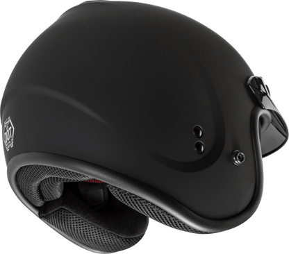 Gm 32 Open Face Helmet Matte Black Lg