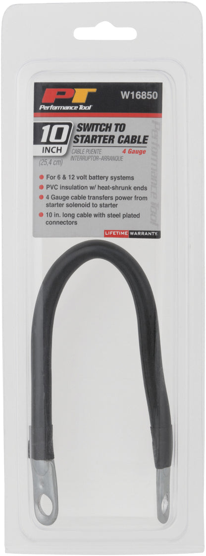 Performance Tool W16850 4 Gauge Battery Cable - 10 Inches