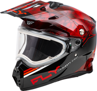 Trekker Cw Conceal Helmet Elec Shld Red/Black Sm