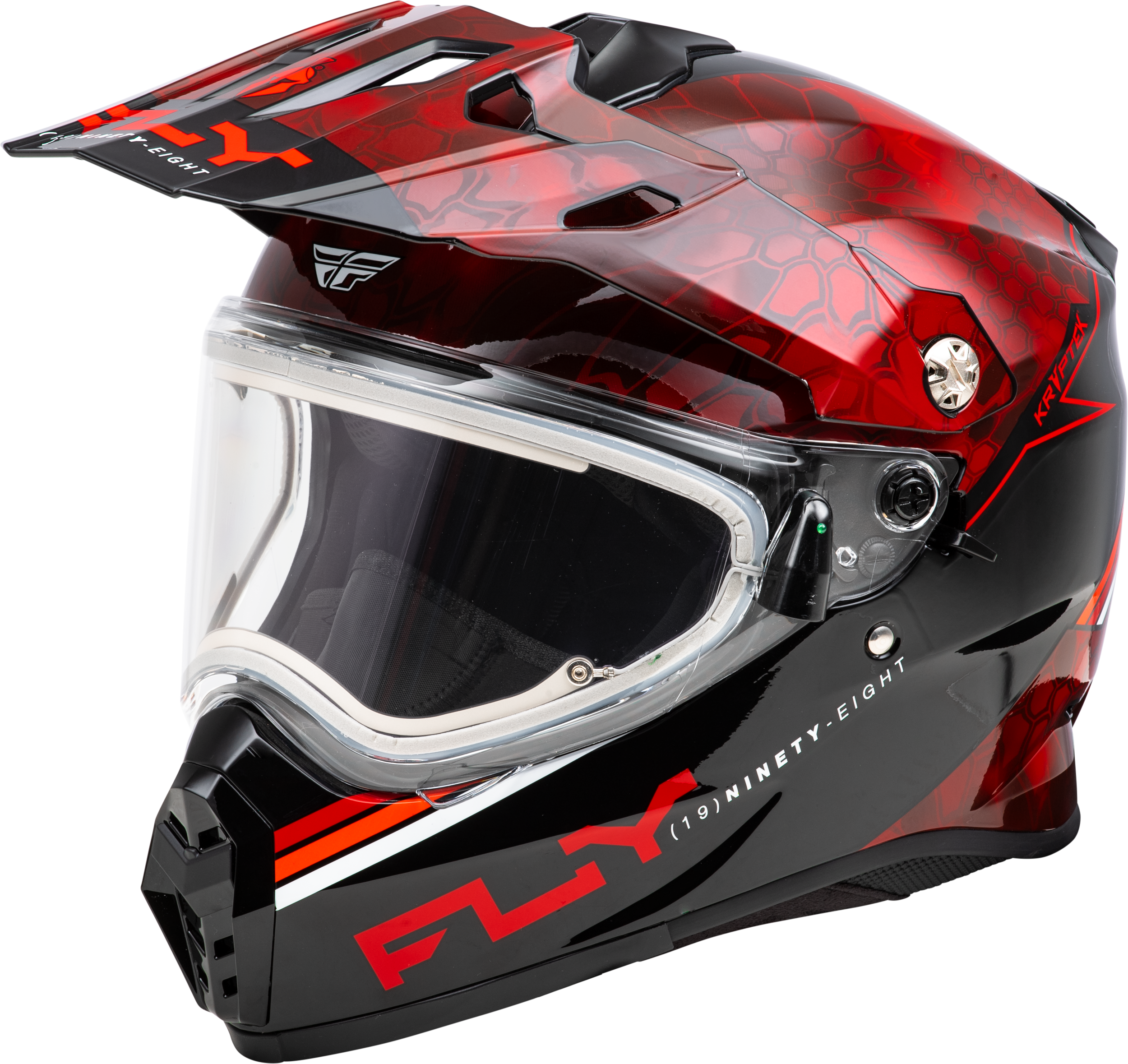 Trekker Cw Conceal Helmet Elec Shld Red/Black 2x