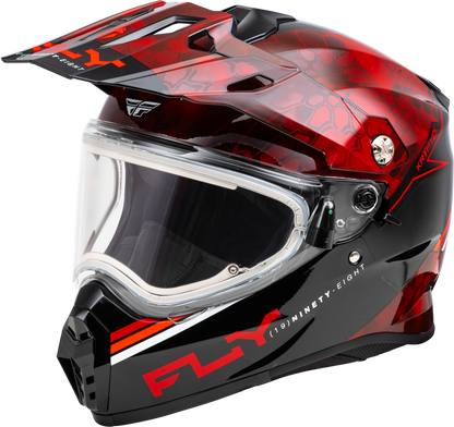Trekker Cw Conceal Helmet Elec Shld Red/Black Lg