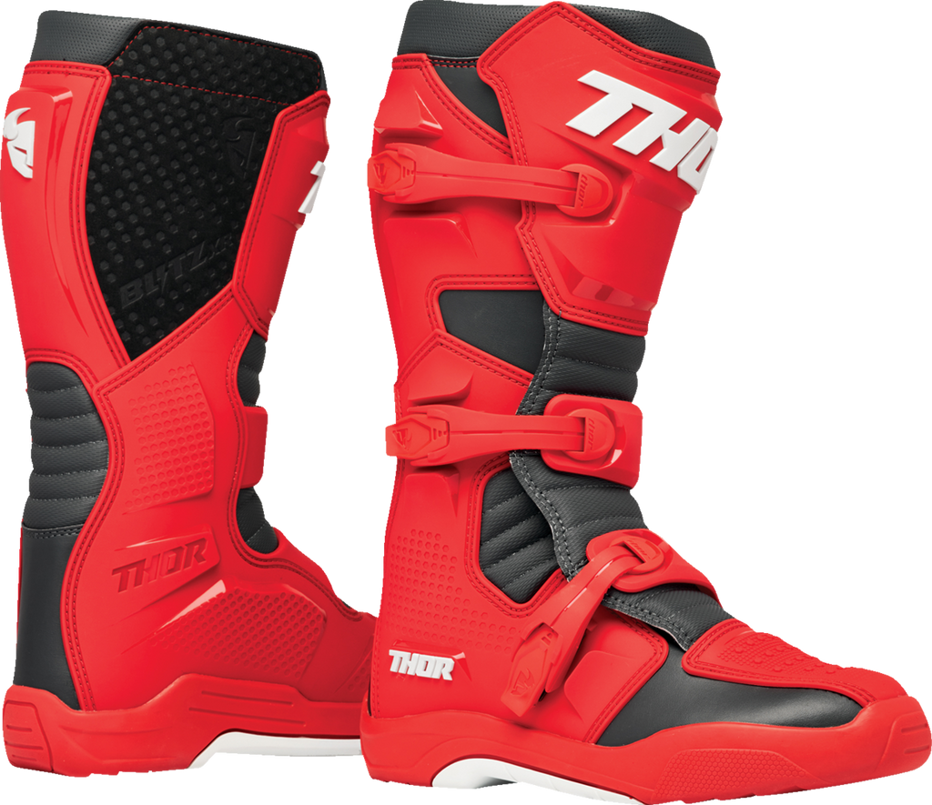 THOR Blitz XR Boots - Red/Charcoal - US 10 3410-3112