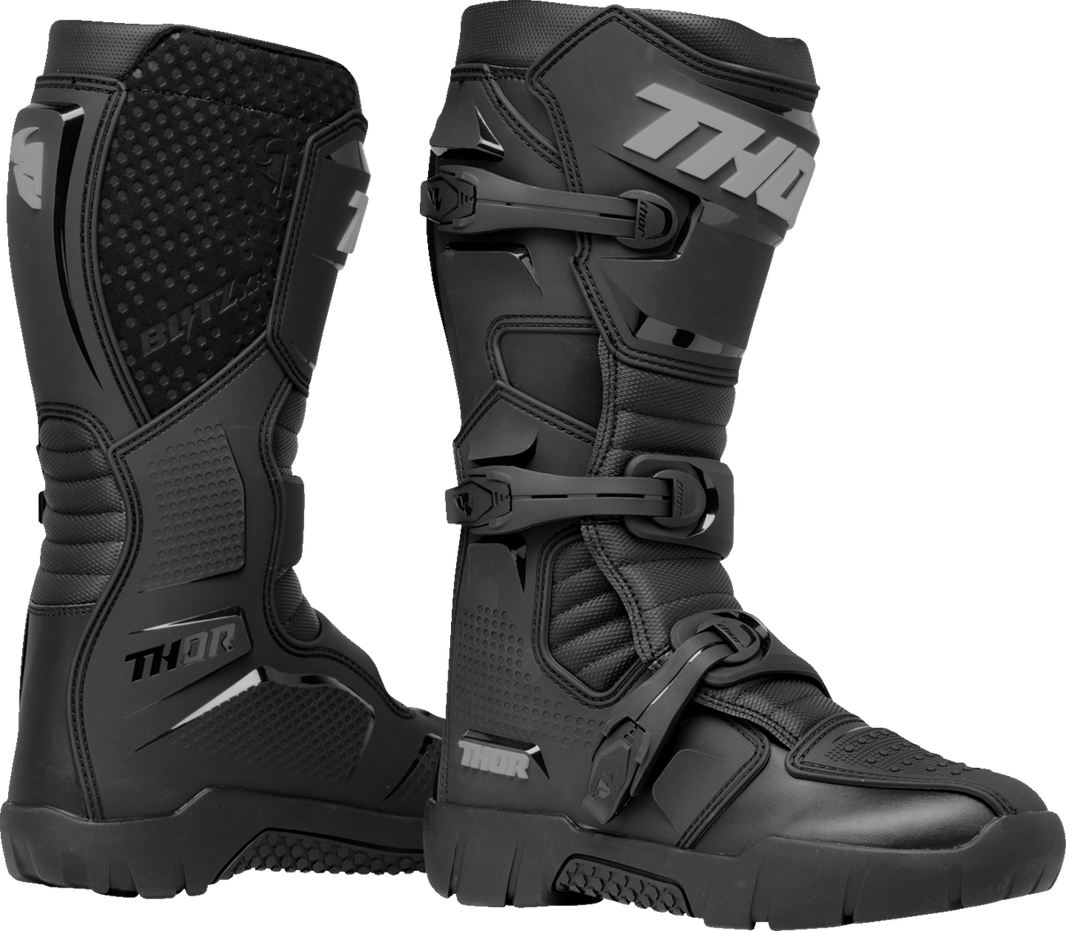 THOR Blitz XR Trail Boots - Black/Gray - US 7 3410-3127