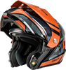 Md 74 Striker Modular Helmet W Smk Shield Blk/Gry/Or Mtlc 3x