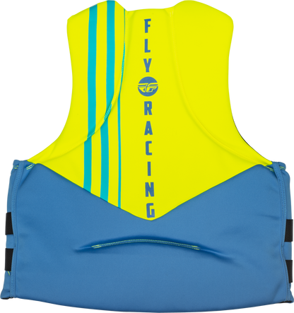 Neoprene Flotation Vest Blue/Hi Vis/Teal Lg
