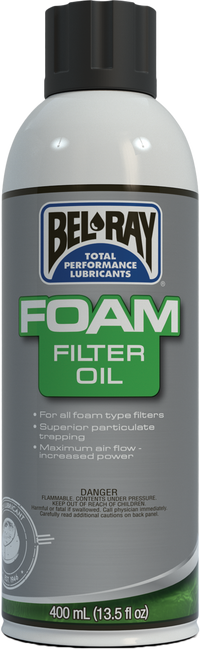 BEL-RAY Foam Filter Oil Waterproof Spray 99200-A400W - 400ml