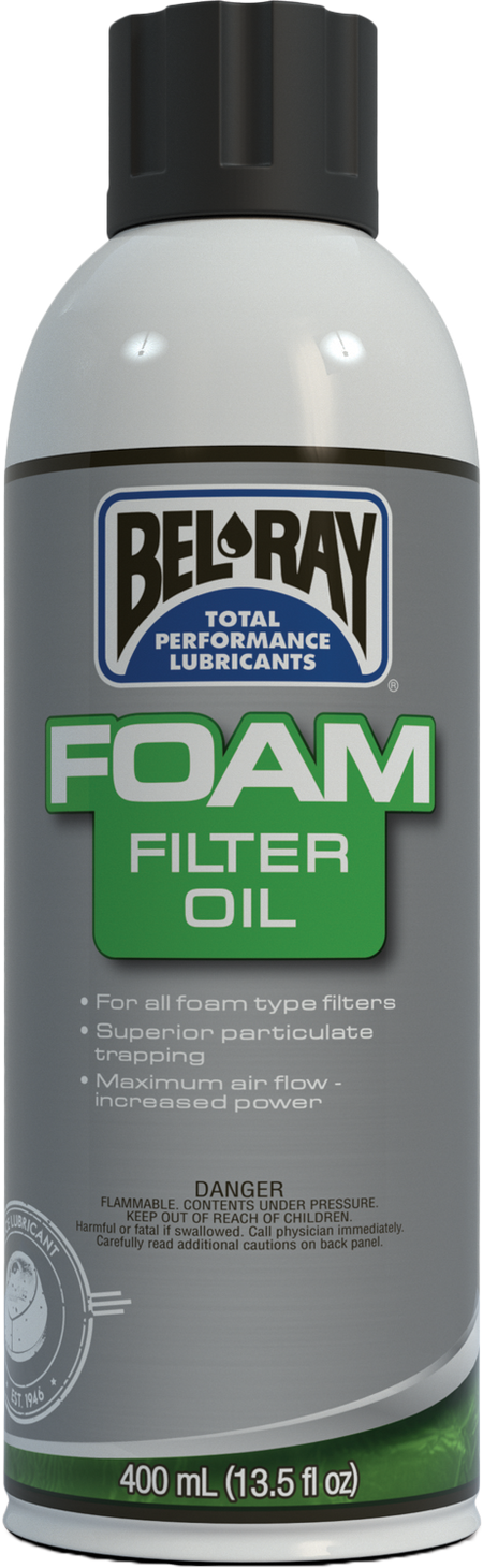 BEL-RAY Foam Filter Oil Waterproof Spray 99200-A400W - 400ml
