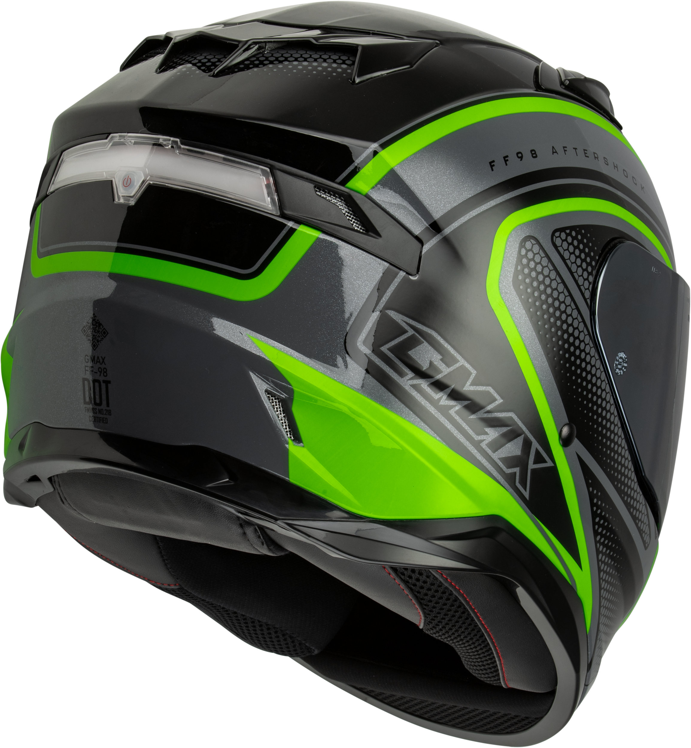 Ff 98 Aftershock Helmet Grey/Neon Green 2x