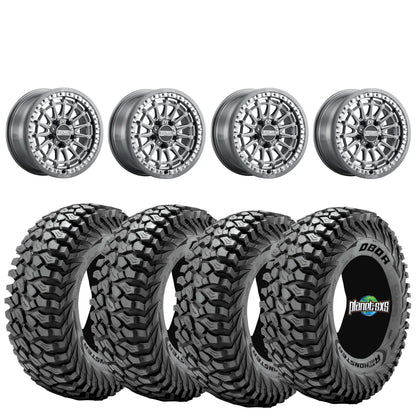 METAL FX DELTA BEADLOCK GUNMETAL/CONTRAST CUT ON Journey Rock Poison tires