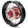 KKE 17 inch Supermoto Wheels Rims for HONDA XR650L 1993-2025 Red Hub Discs