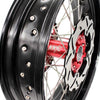 KKE 17 inch Supermoto Wheels Rims for HONDA XR650L 1993-2025 Red Hub Discs