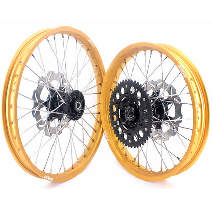 KKE 21 & 19 Dirt Bike Gold Rims for Suzuki RM125 2001-2007 RM250 2008