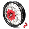 KKE 17 inch Supermoto Wheels Rims for HONDA XR650L 1993-2025 Red Hub Discs