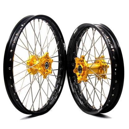 KKE 21 & 19 Wheels for Suzuki RMZ250 2007 RMZ450 2005-2025 Gold&Black