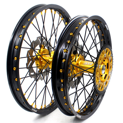 KKE 21 & 19 MX Wheels Rims for SUZUKI RMZ250 2007-2025 RMZ450 2005-2025 Black Spokes