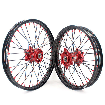 KKE 21 & 19 MX Rims for Suzuki RMZ250 2007-2025 RMZ450 2005-2025 Black Spokes