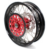 KKE 17 inch Supermoto Wheels Rims for HONDA XR650L 1993-2025 Red Hub Discs