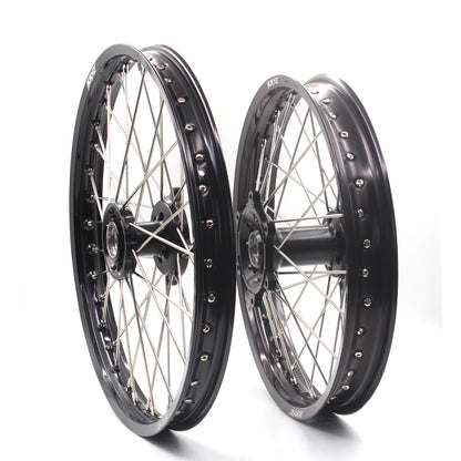KKE 21 & 18 Enduro Wheels Rims for Husqvarna TE TC FE FC SMR TXC  2000-2013 Red Hubs