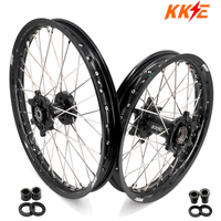 KKE 21/18 Enduro Off Road Wheels Rim Fit For SUZUKI DRZ400SM 2005-2024 Black Hub