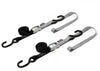 Tie Down Cam S Hook Soft Tye 1"X6' Black/Silver Pair