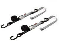 Tie Down Cam S Hook Soft Tye 1"X6' Black/Silver Pair