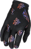 Youth Lite Outline Gloves Black/Red/Purple Ys