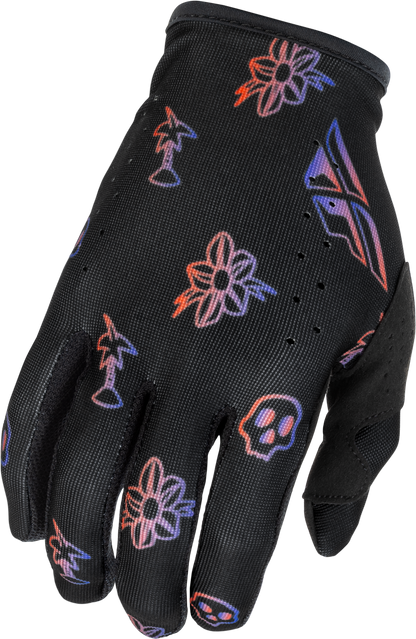 Youth Lite Outline Gloves Black/Red/Purple Ys