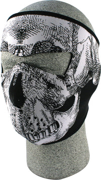Full Face Mask Black/White Skull