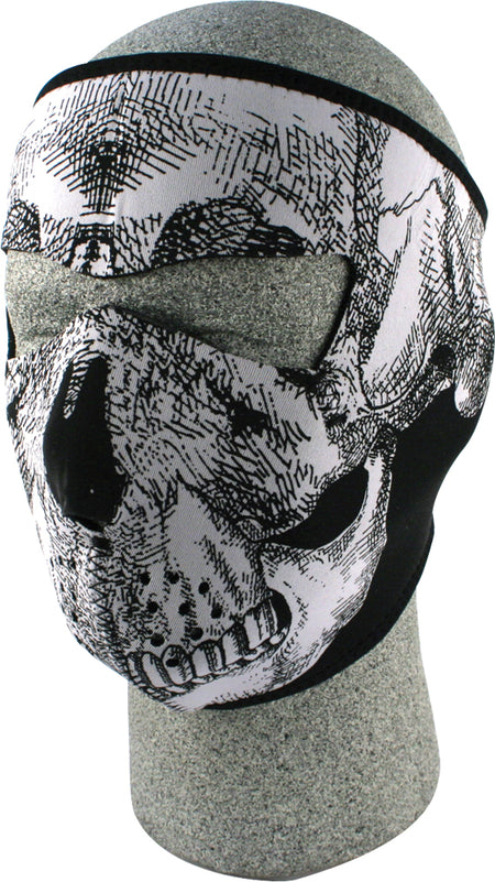 Full Face Mask Black/White Skull