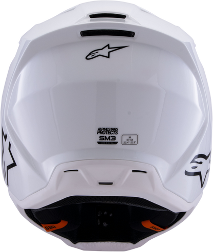 Sm3 Solid Helmet White Glossy Xl