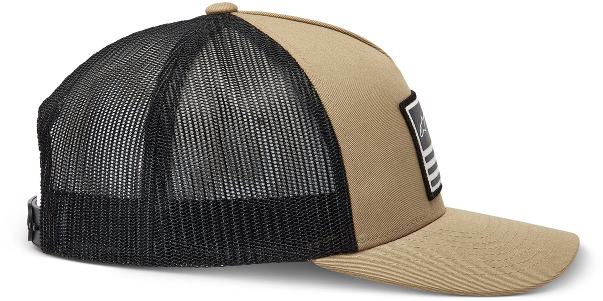 Flag Snapback Hat Sand/Black
