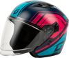 Of 87 Duke Helmet W/Led Light Blue/Red 3x