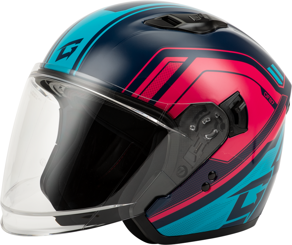 Of 87 Duke Helmet W/Led Light Blue/Red 3x