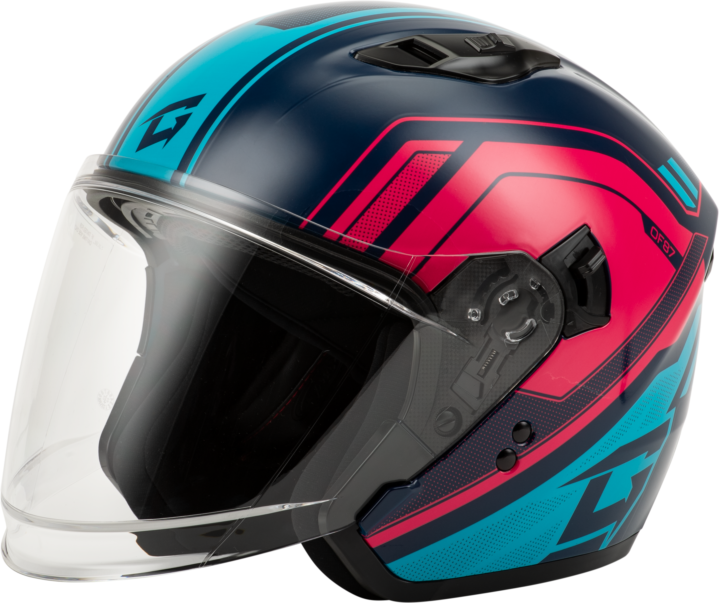 Of 87 Duke Helmet W/Led Light Blue/Red 3x