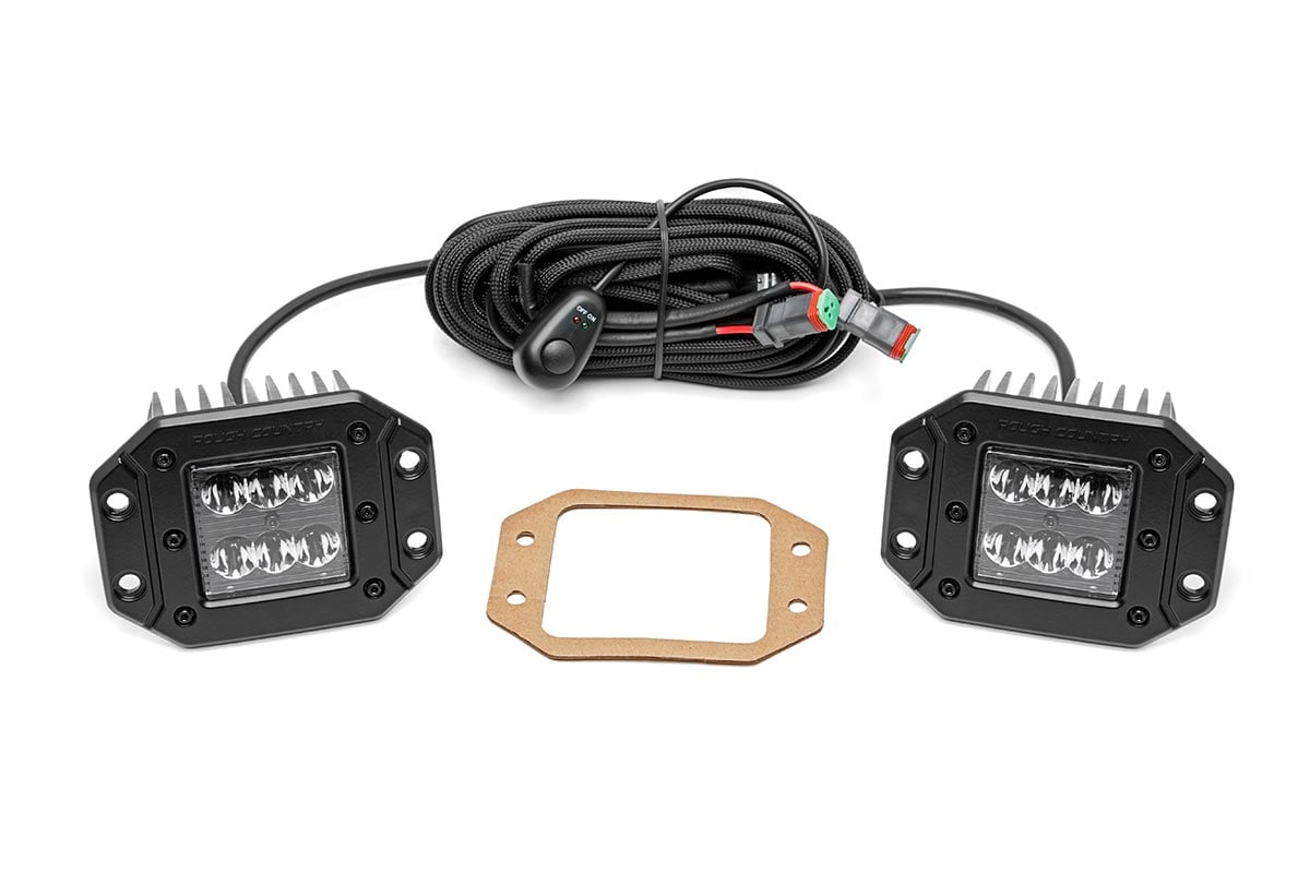 2 Inch Black Series LED Light Pods | Spot | Flush Mount | 70803BL