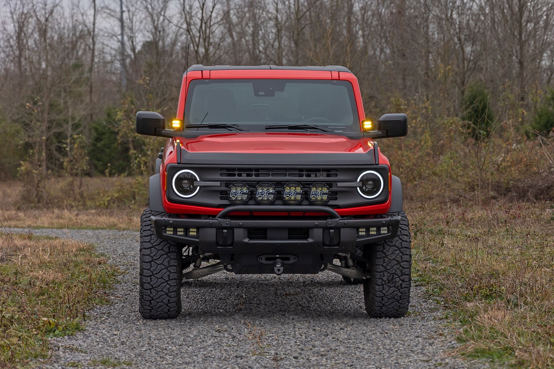 2 Inch LED Light Pods | Spot Beam | Amber Lens | Square | 70903A