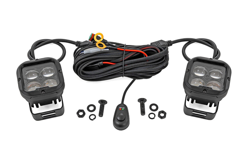 Rough Country | 2 Inch SAE Driving Light Pods | Pair | 70115