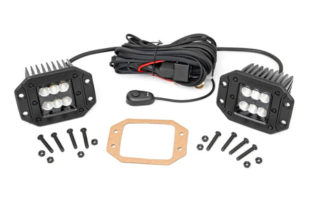 2 Inch Black Series LED Light Pods  | Pair | Flood | Flush Mount | 70113BL