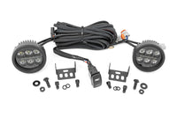 Rough Country | Black Series Round LED Light Pair | 3.5 Inch | Amber DRL | 70900A