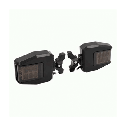 LED Side Mirrors from AJK Offroad by Metra Powersports Close Up of Back of Mirrors
