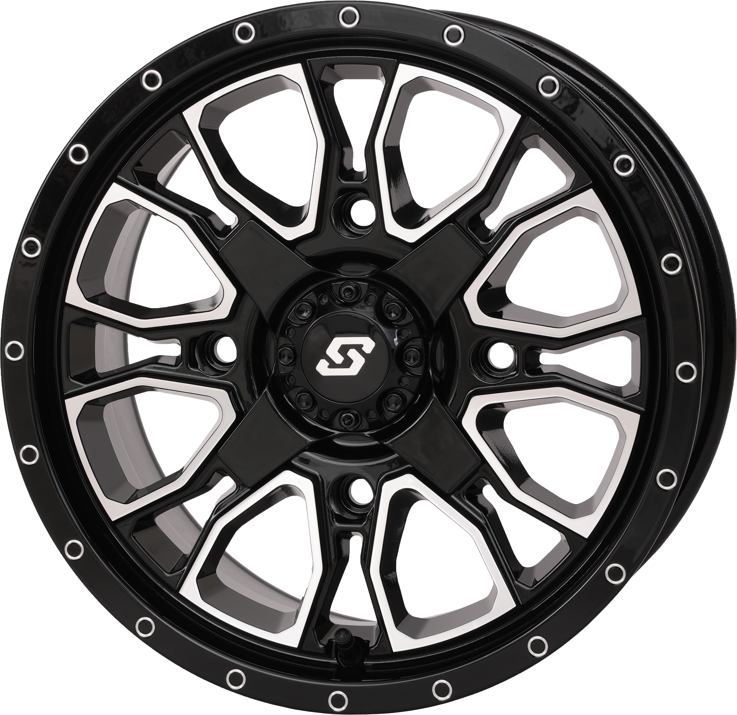 Fusion Dd Wheel  14x7 6+1 4/137 & 4/156 Gloss Blk/Mach