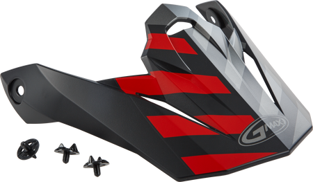 Visor W/Screws Fame Mx 86 Matte Black/Red/Silver
