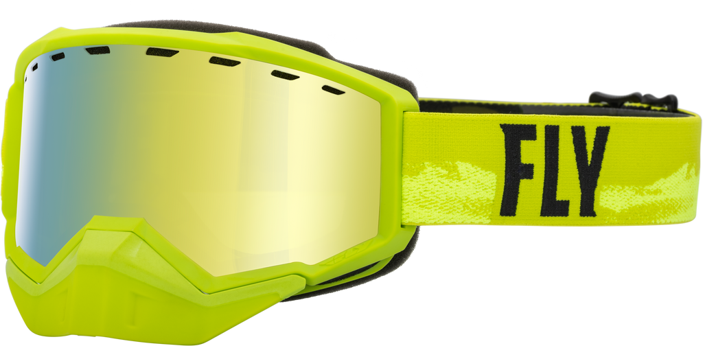 Focus Snow Goggle Green/Black W/ Gold Mirror/Yellow Lens